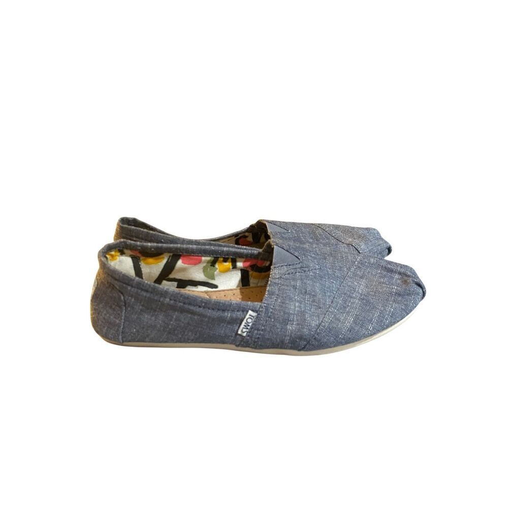 Tom’s women’s classic Alpargata chambray slip on shoe flat 11
